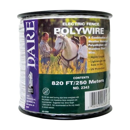 Dare Products Dare Fence Poly Wire 250 M White 2343